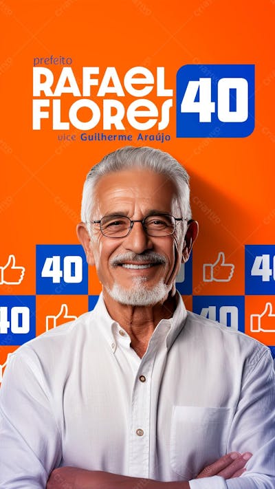Campanha Política Story Eleições Prefeito 2024 psd