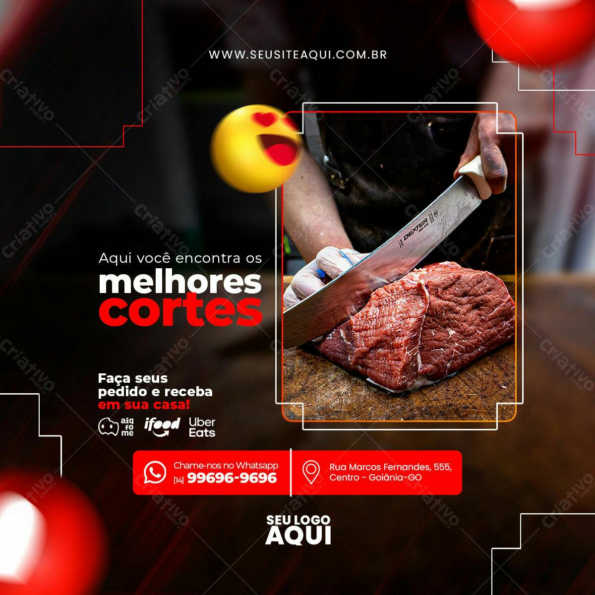 Post para Churrascaria PSD Editável