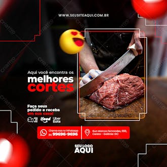 Feed quadrado açougue carnes