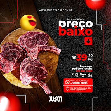 Feed quadrado açougue carnes