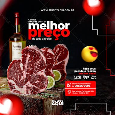 Feed quadrado açougue carnes