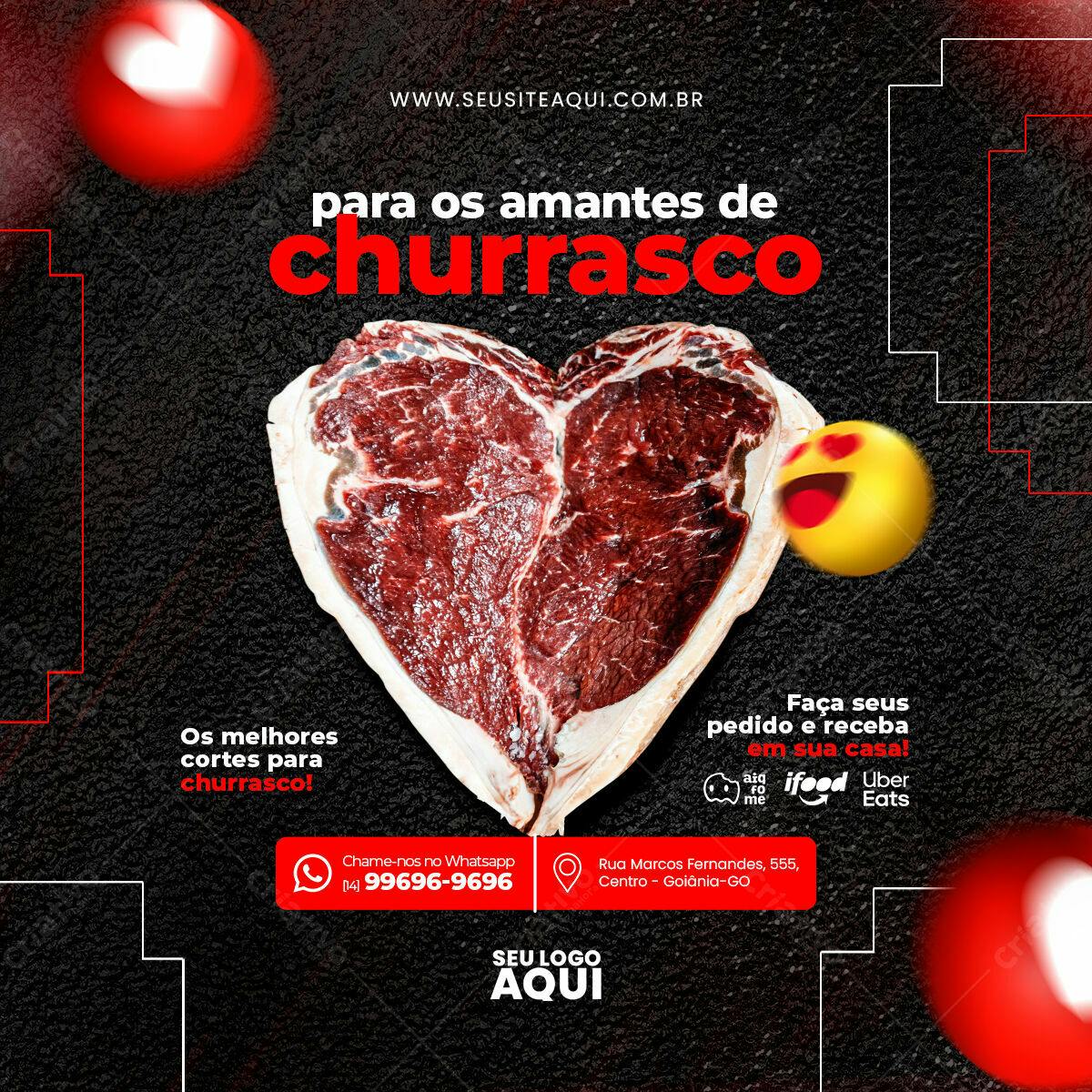 Post para Churrasco PSD Editável