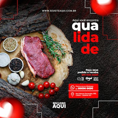 Feed quadrado açougue carnes