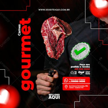 Feed quadrado açougue carnes