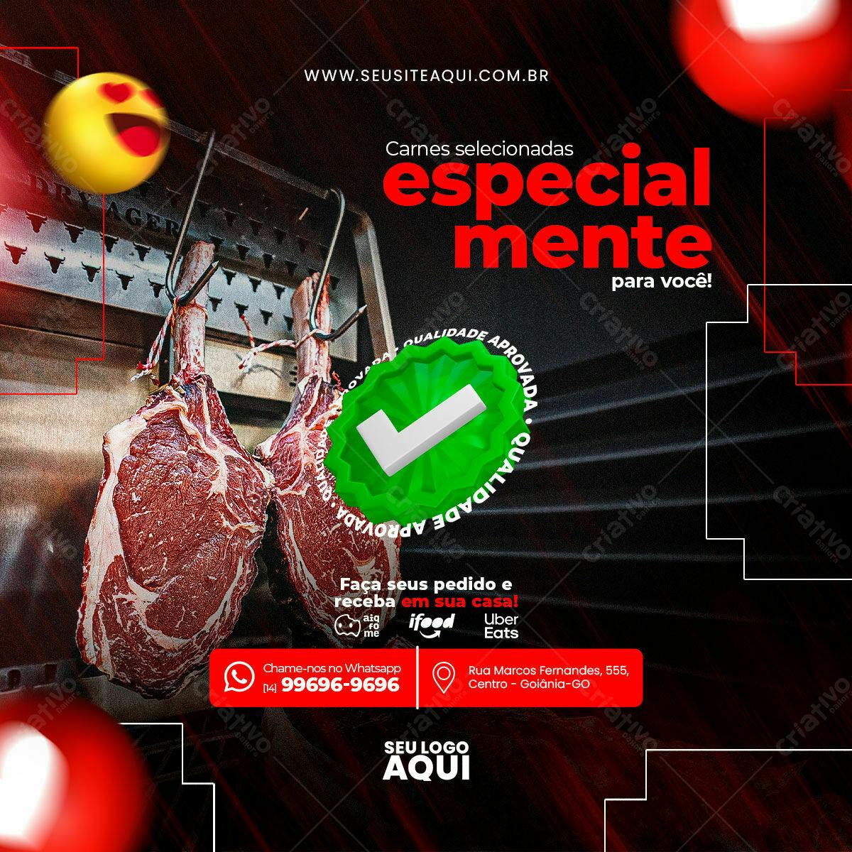Post para Churrascaria PSD Editável