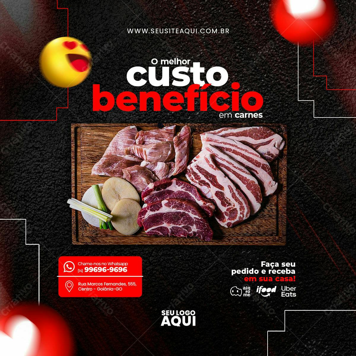 Postagem Instagram Churrascaria PSD Editável