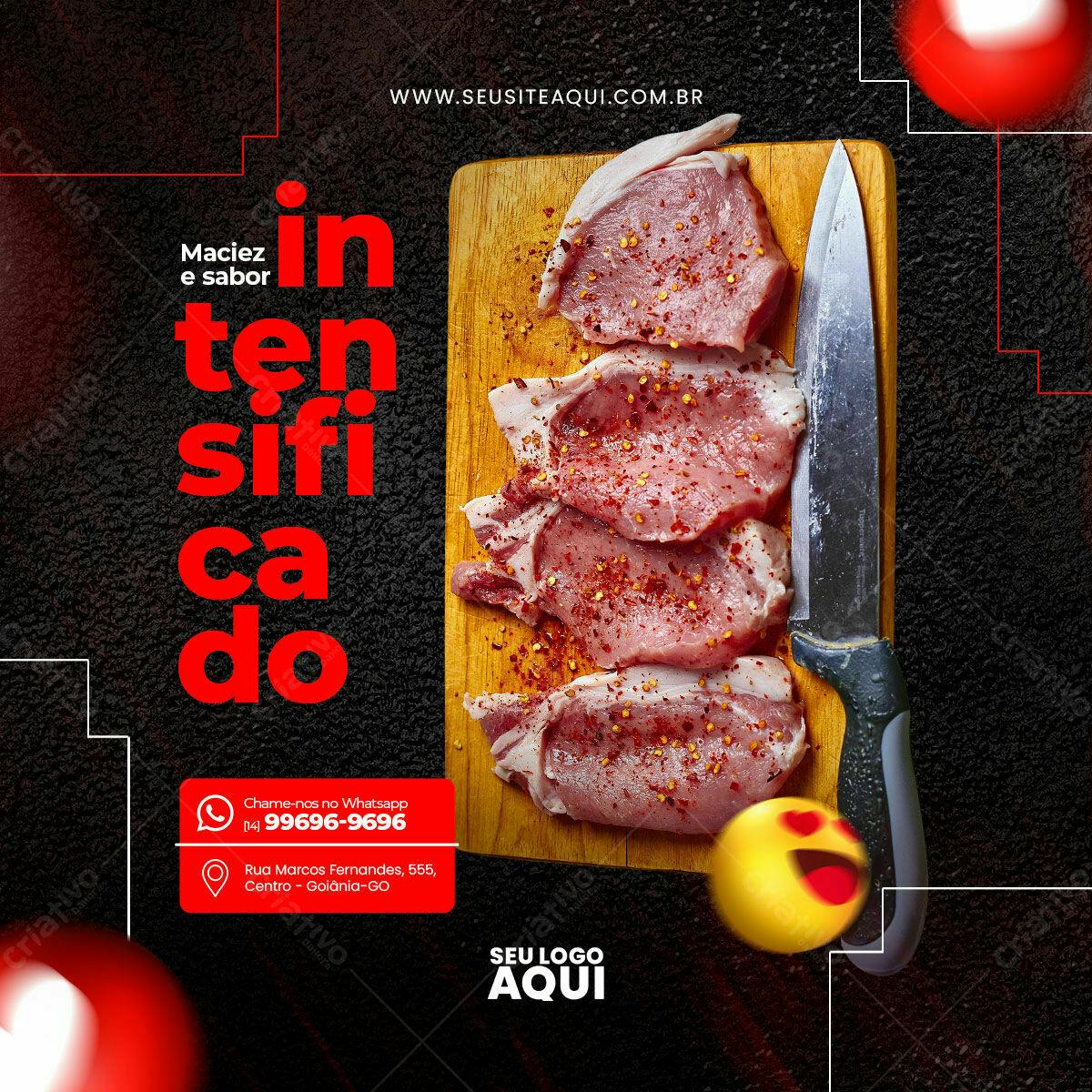 Post para Açougue PSD Editável
