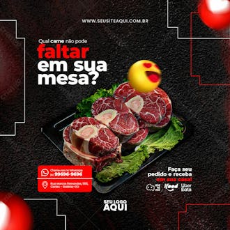 Feed quadrado açougue carnes