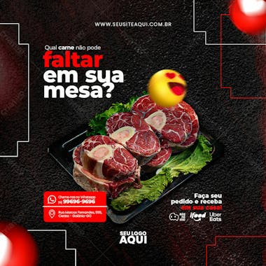 Feed quadrado açougue carnes