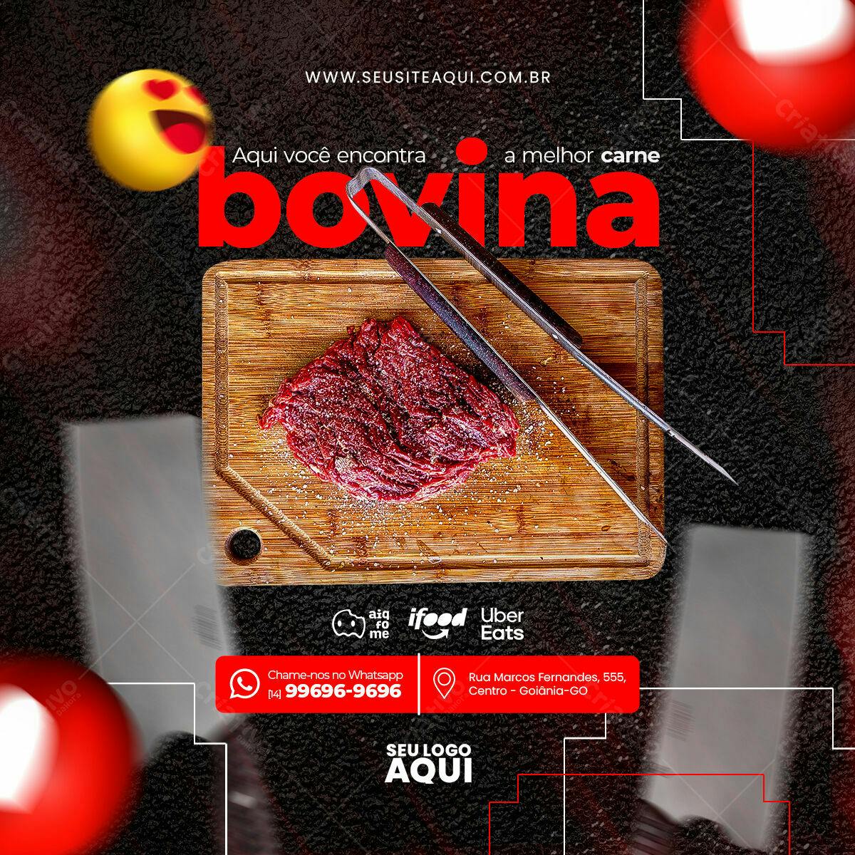 Post para Churrascaria PSD Editável