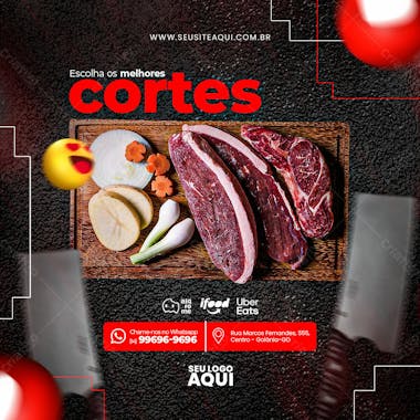 Feed quadrado açougue carnes