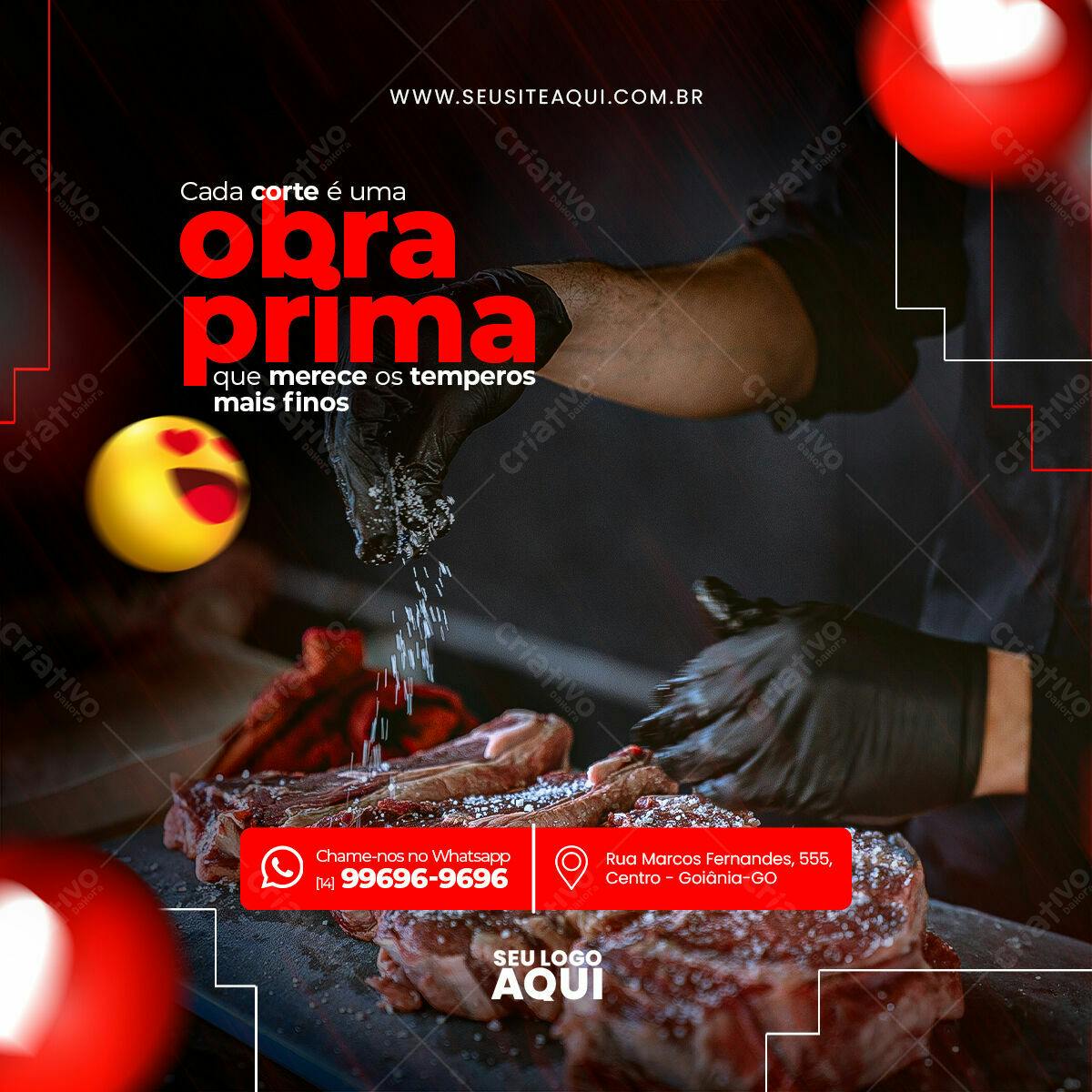 Post para Churrascaria PSD Editável