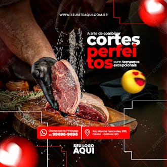 Feed quadrado açougue carnes