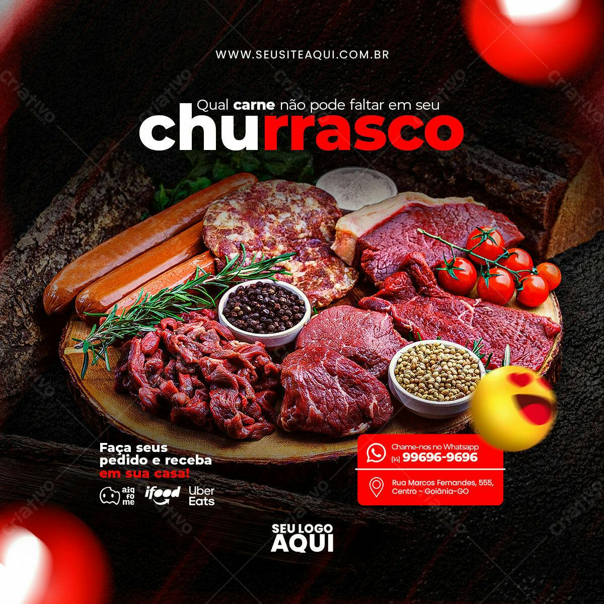 Flyer Churrasco PSD Editável