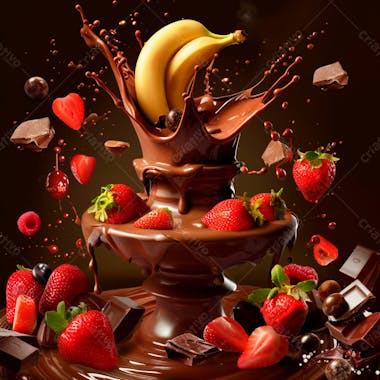 Fonte de chocolate com com frutas 14