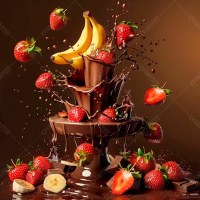 Fonte De Chocolate Com Com Frutas 19