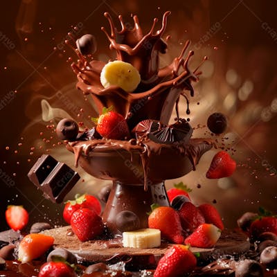 Fonte De Chocolate Com Com Frutas 20