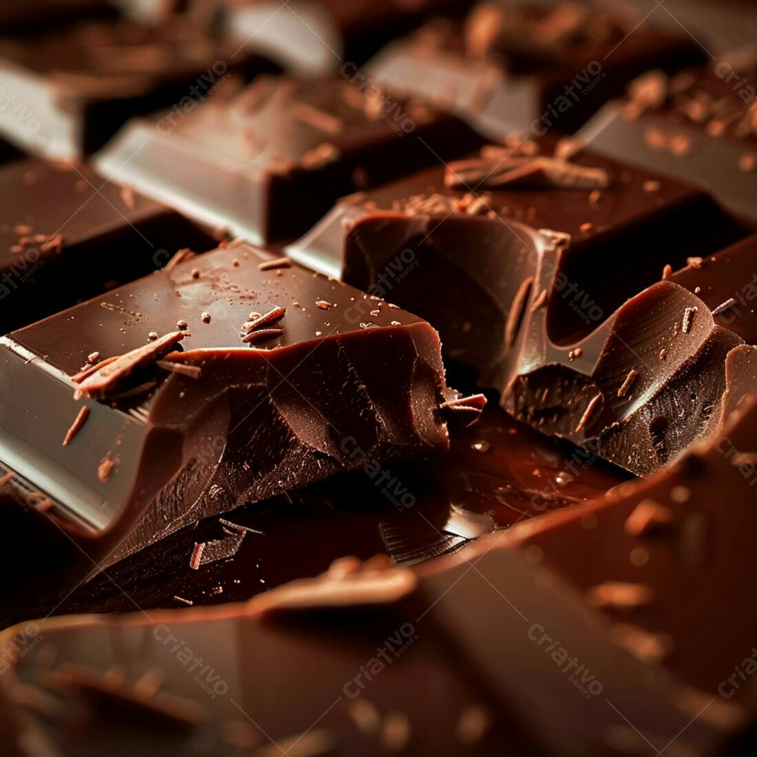 Tabletas de chocolate amargo irresistíveis