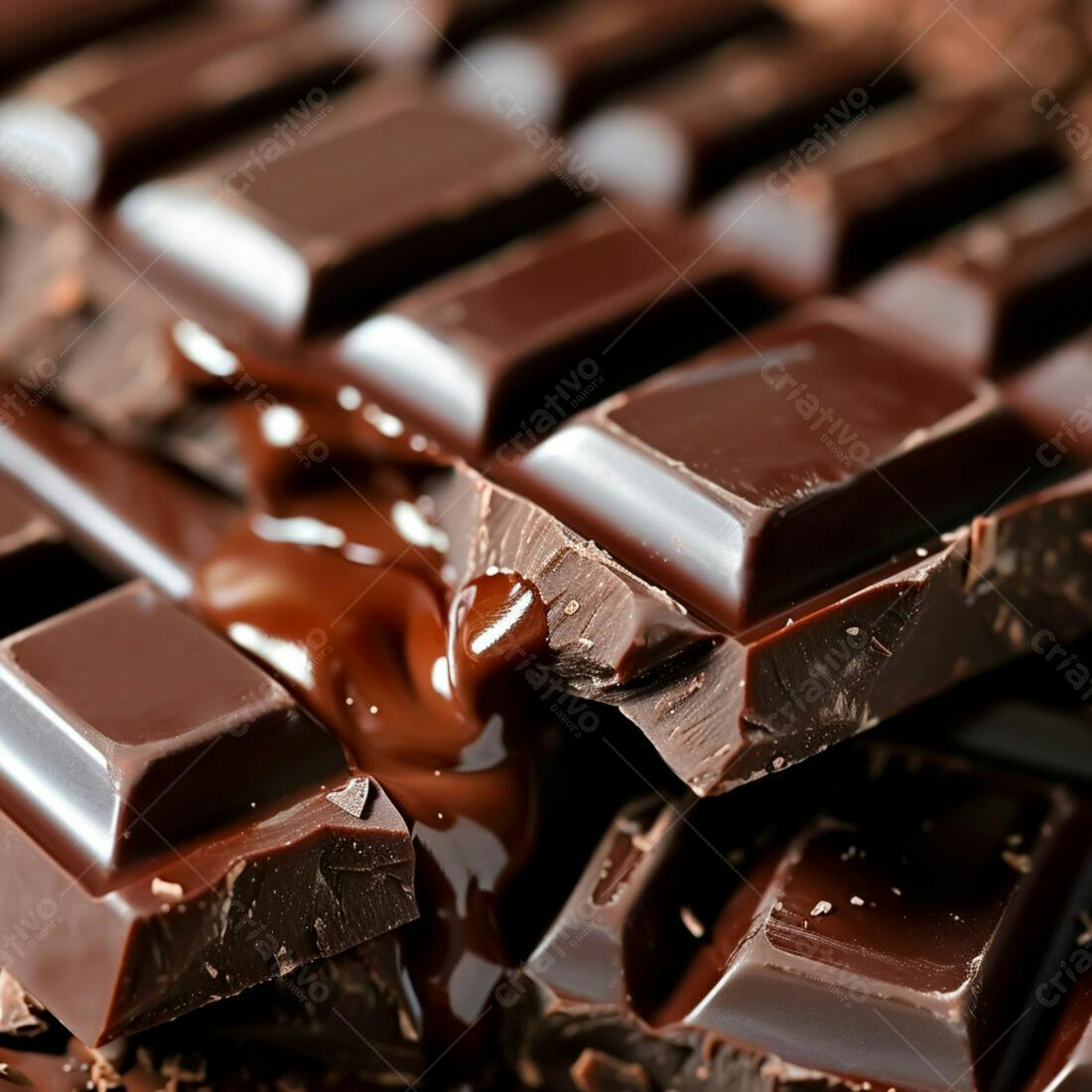 Barra de chocolate derretido