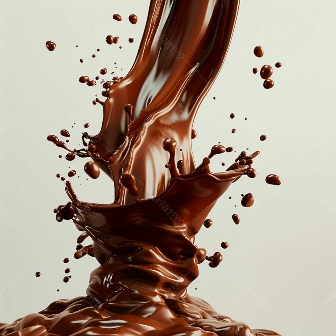 Salpico de chocolate derretido