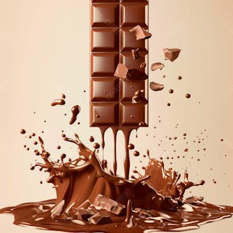 Barra de chocolate com chocolate derretido 29