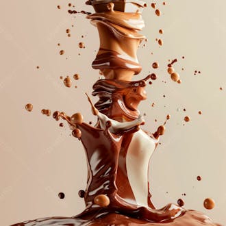 Barra de chocolate com chocolate derretido 41