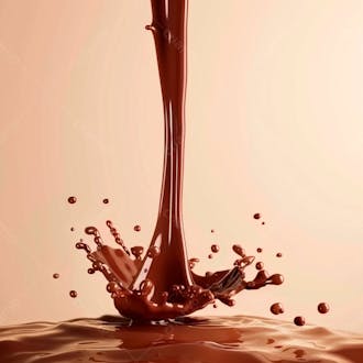 Barra de chocolate com chocolate derretido 49