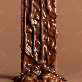 Barra de chocolate com camadas grossas de chocolate derretido 4