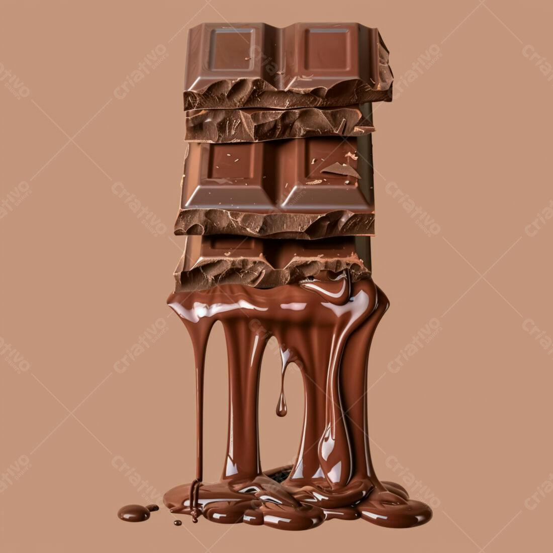 Barras de chocolate derretendo
