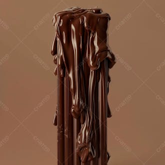 Barra de chocolate com camadas grossas de chocolate derretido 22