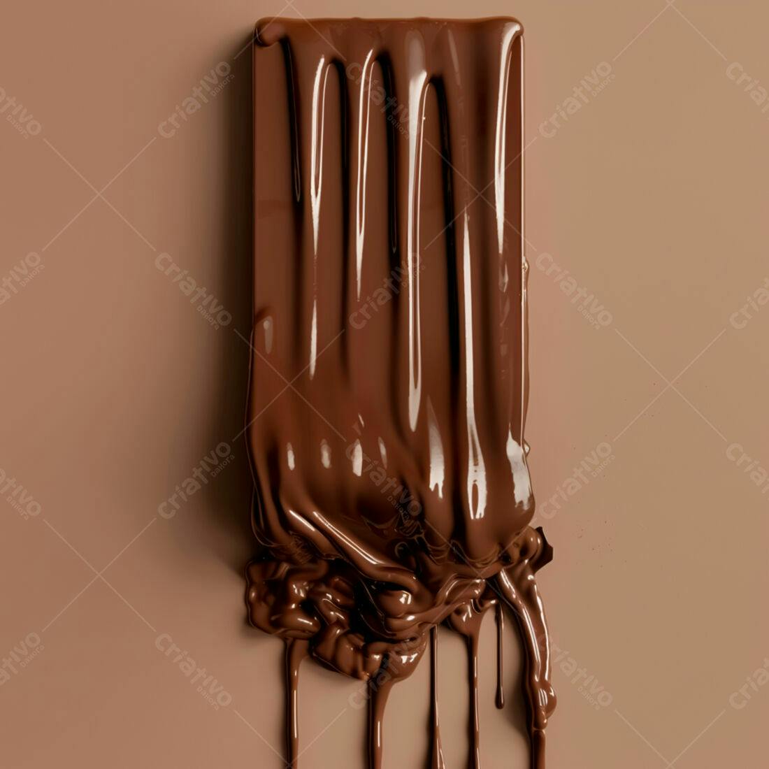 Chocolate derretendo textura rica