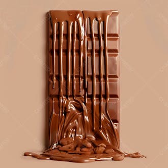 Barra de chocolate com camadas grossas de chocolate derretido 30