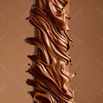 Barra de chocolate com camadas grossas de chocolate derretido 36