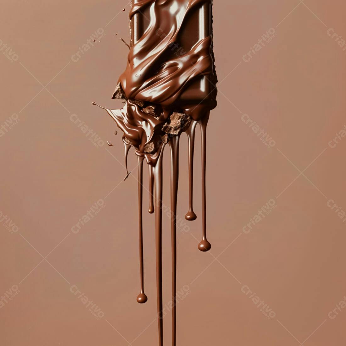 Chocolate derretendo barra doce