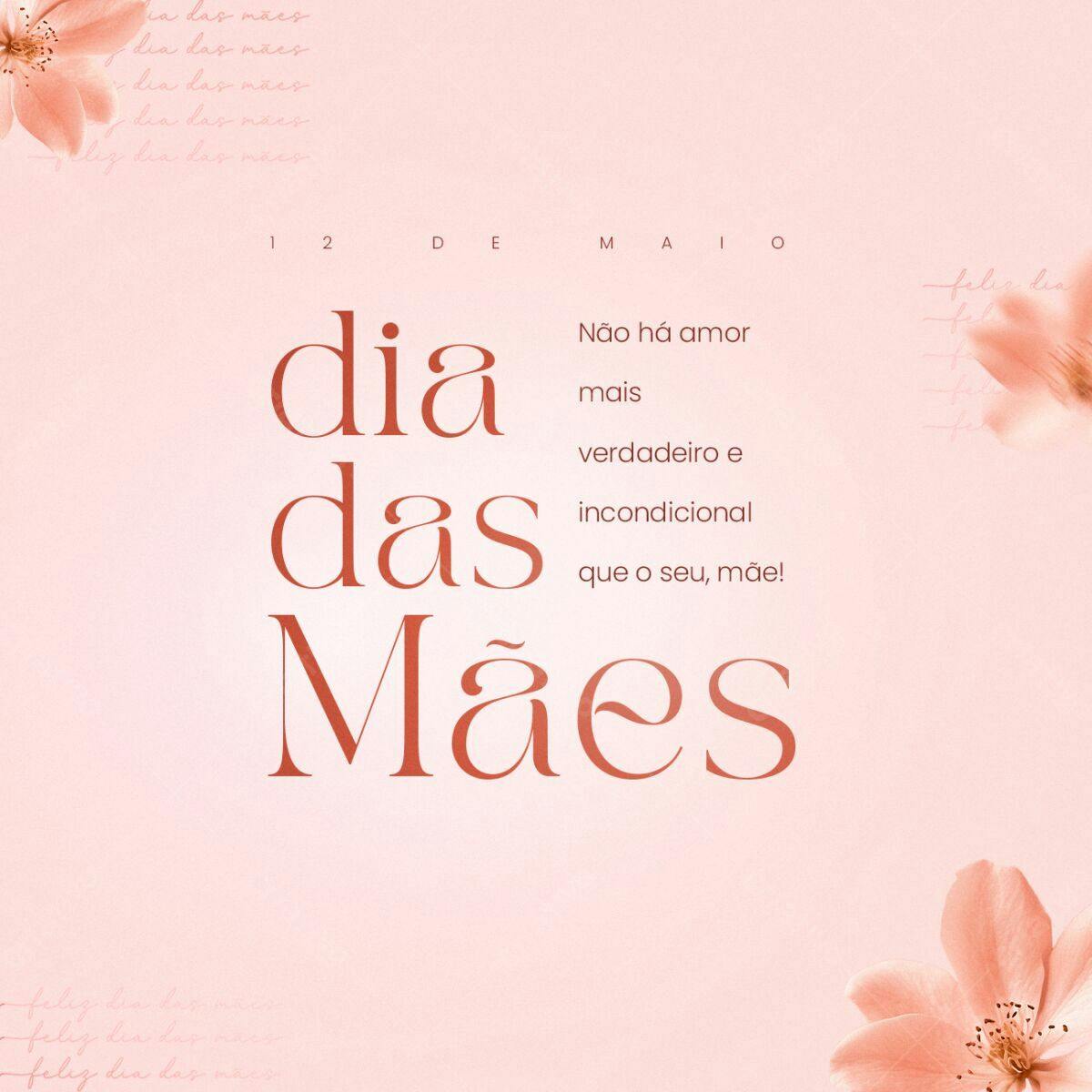 Cartão Dia das Mães PSD Editável
