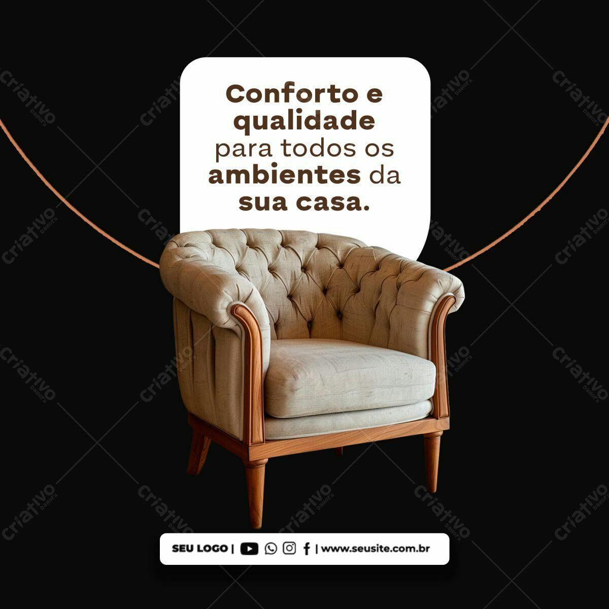 Post para Redes Sociais Móveis PSD Editável