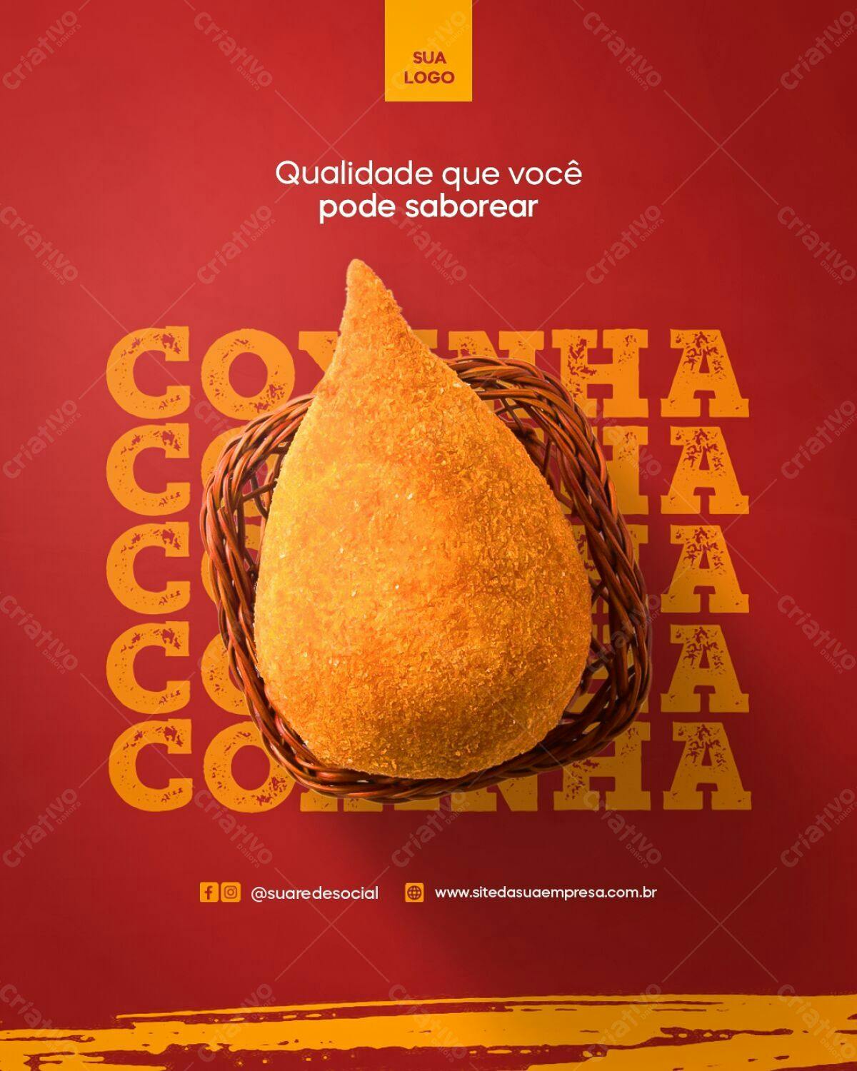 Flyer para Coxinha PSD Editável