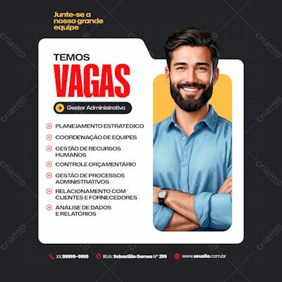 Junte Se Para A Nossa Equipe Temos Vagas