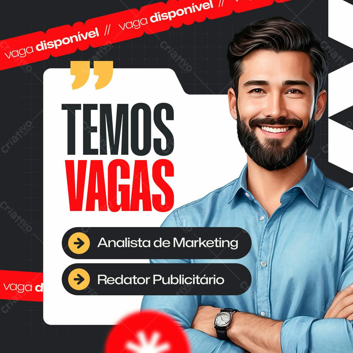 Postagem de Vagas PSD Editável
