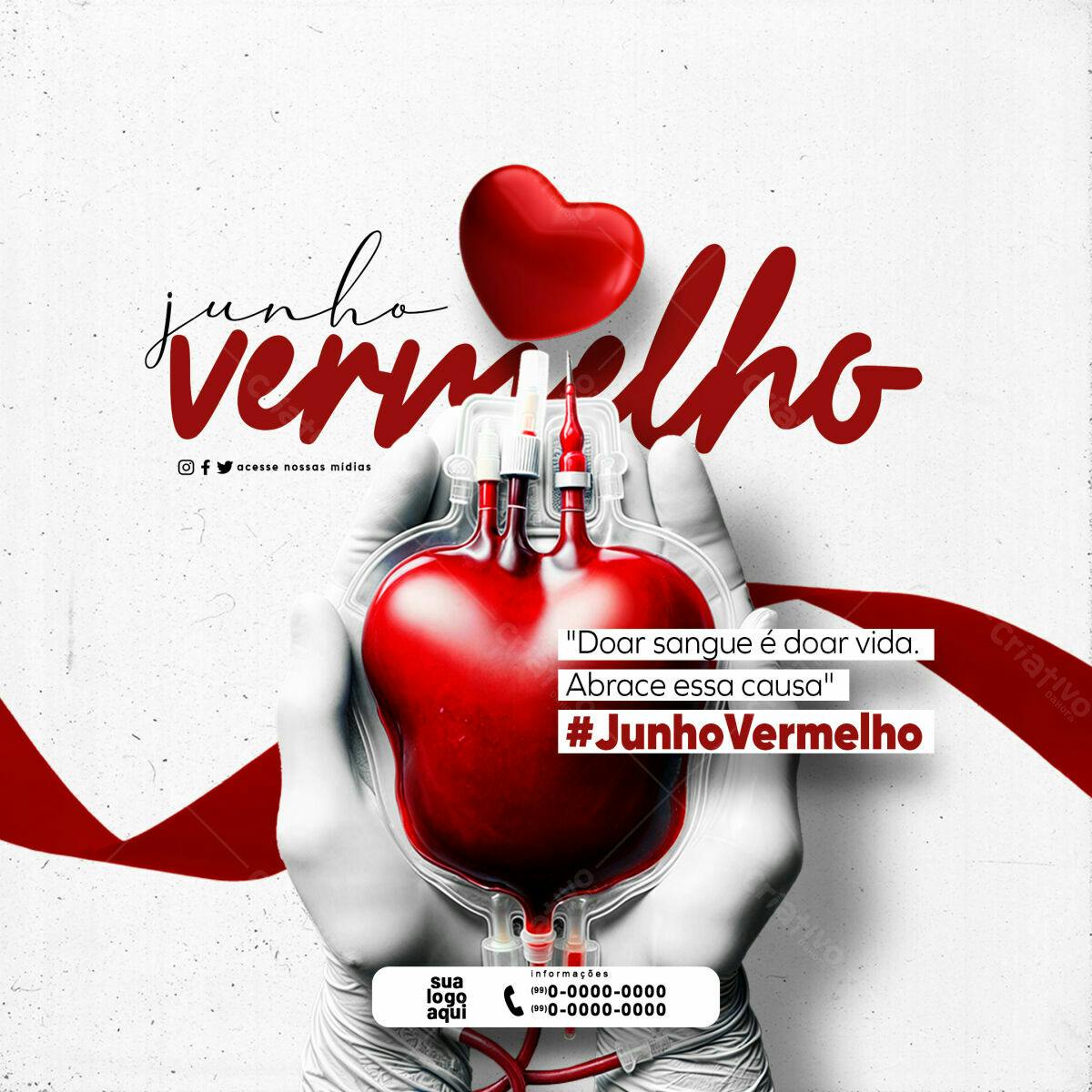Post Junhof Vermelho PSD Editável