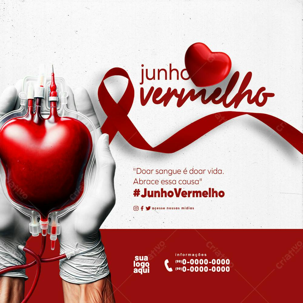 Junho Vermelho Campanha Da Doação De Sangue Feed 