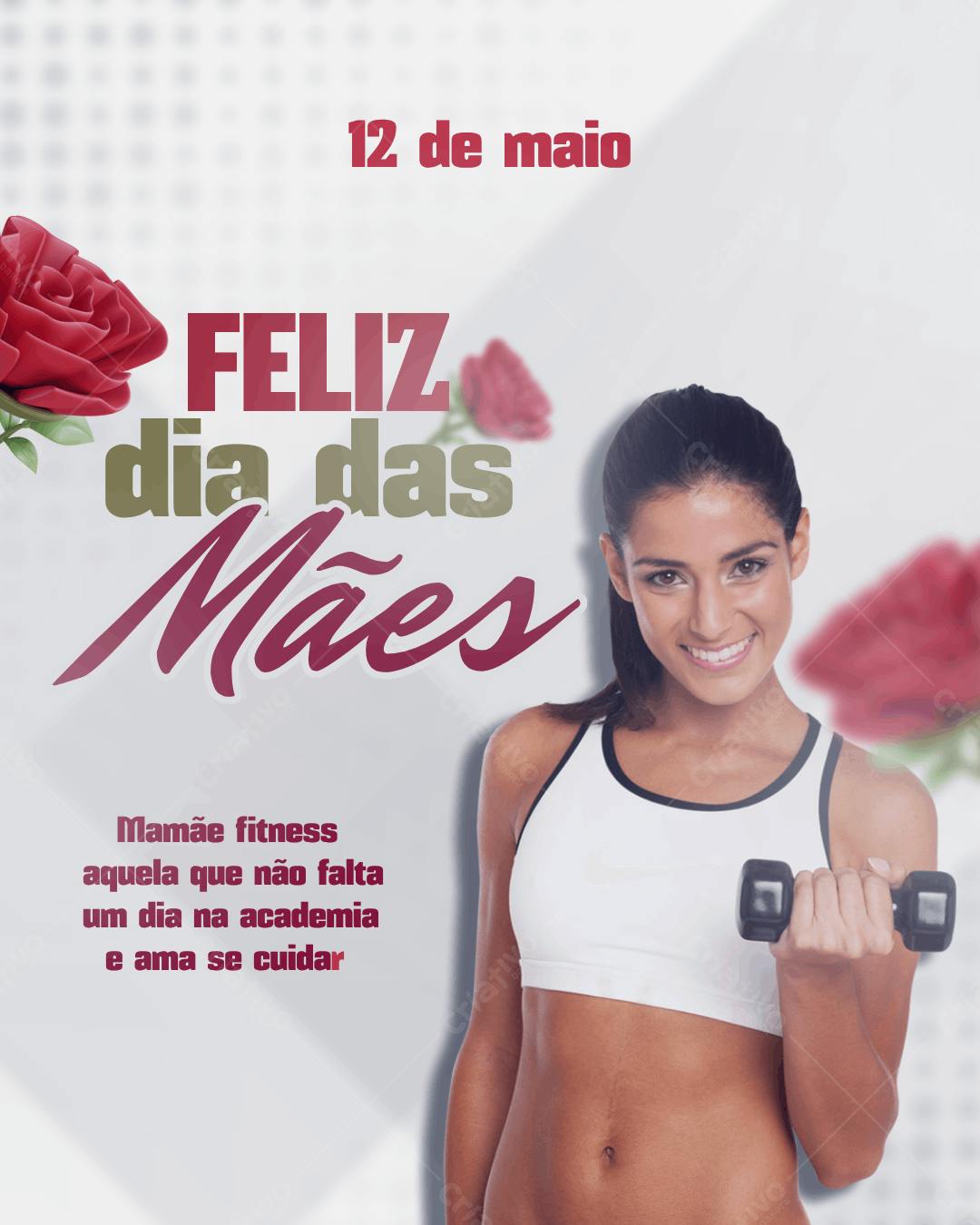 Flyer Dia das Mães Fitness PSD Editável