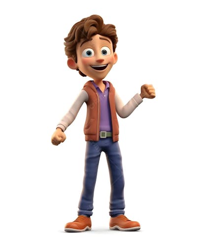 Ilustração 3D De Um Personagem De Desenho Animado Bonito