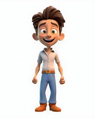 Personagem de desenho animado fofo em 3d