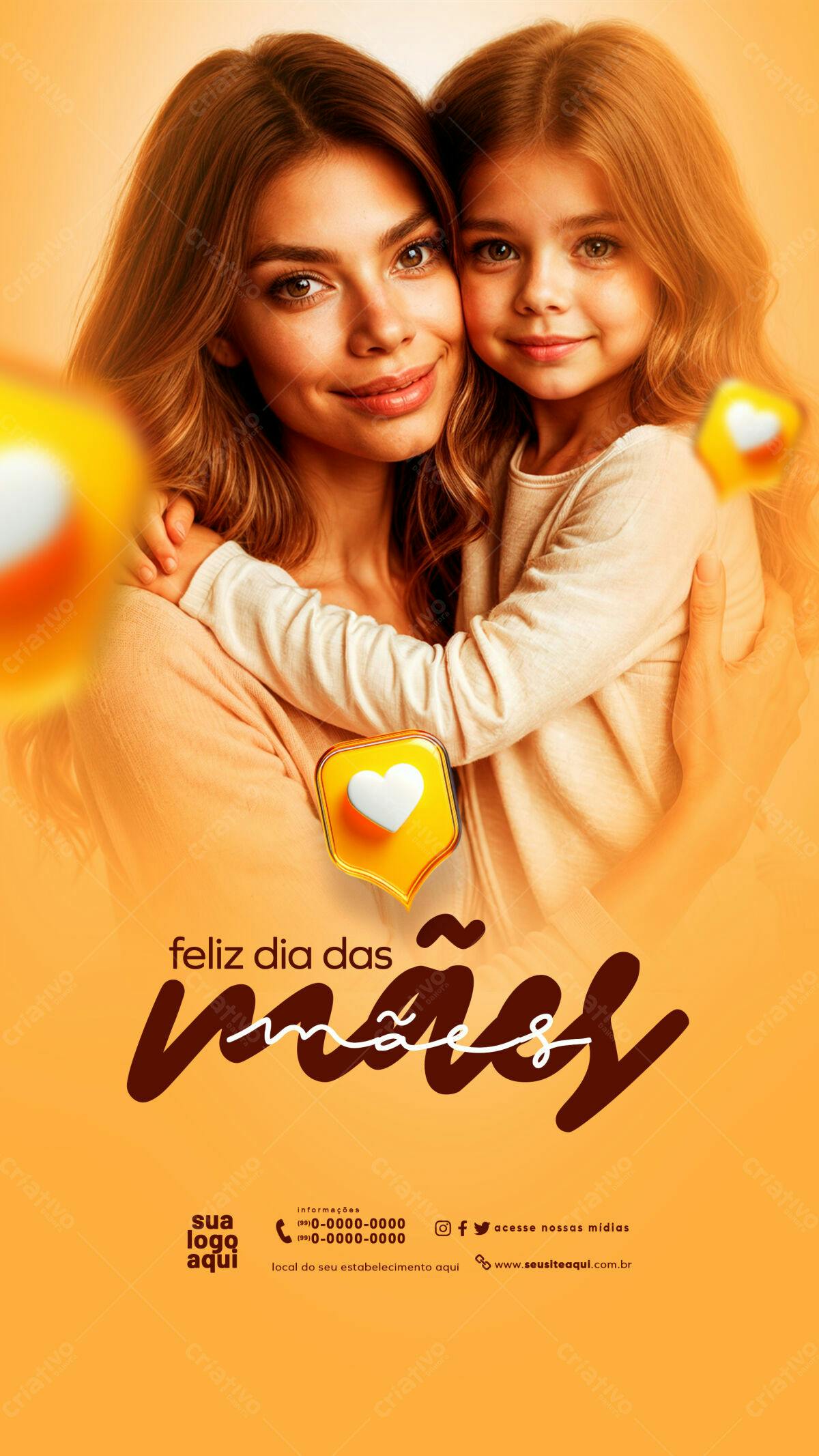 Flyer para o Dia das Mães PSD Editável