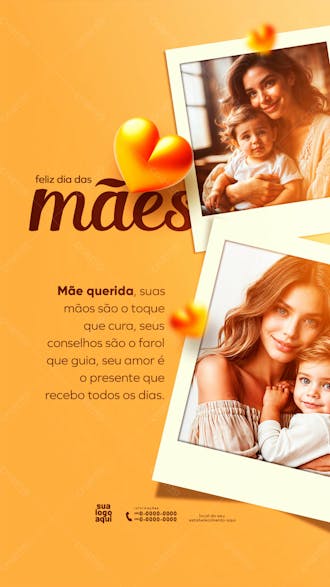 Feliz dia das mães 12 de maio stories