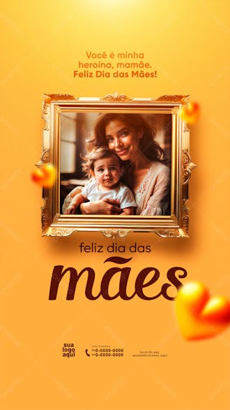 Feliz dia das mães 12 de maio stories