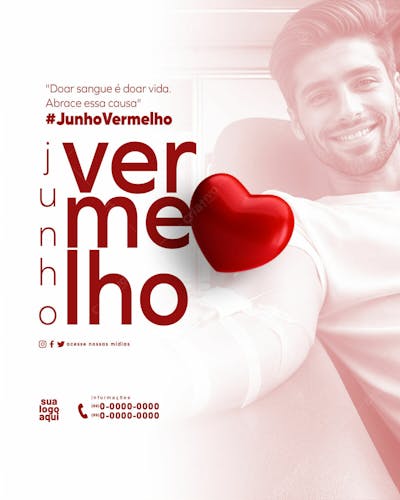 Junho Vermelho Campanha Da Doação De Sangue Feed 