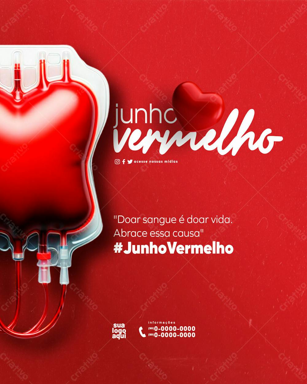 Junho Vermelho Campanha Da Doação De Sangue Feed 