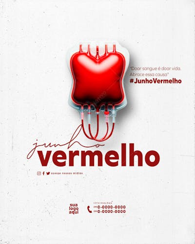 Junho Vermelho Campanha Da Doação De Sangue Feed 